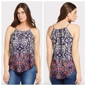 NEW Evereve Allison Joy Mabel Tank Top Patterned Size Small Boho Sleeveless